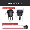 mankk Waterproof Rocker Switch Blue LED-1