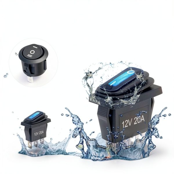 TIANWIDJEW 12V 3-Pin Toggle Switch Blue-2