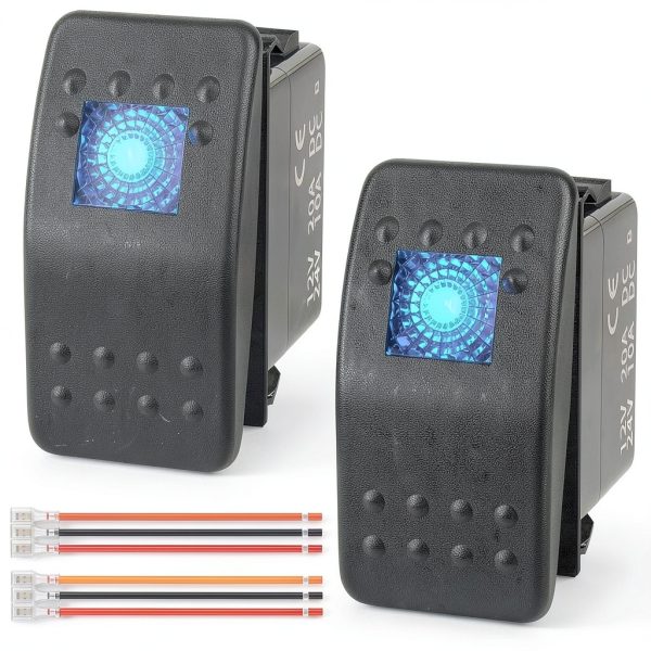 Joinfworld 12V 20A SPST Rocker Switch-0