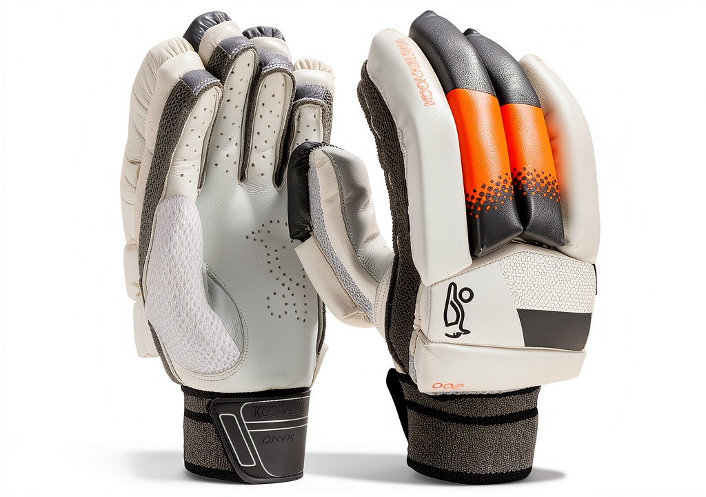 Kookaburra Cricket Batting Gloves in white-grey color