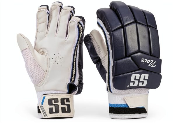 SS Cricket Batting Gloves Navy Right Hand Leather-0
