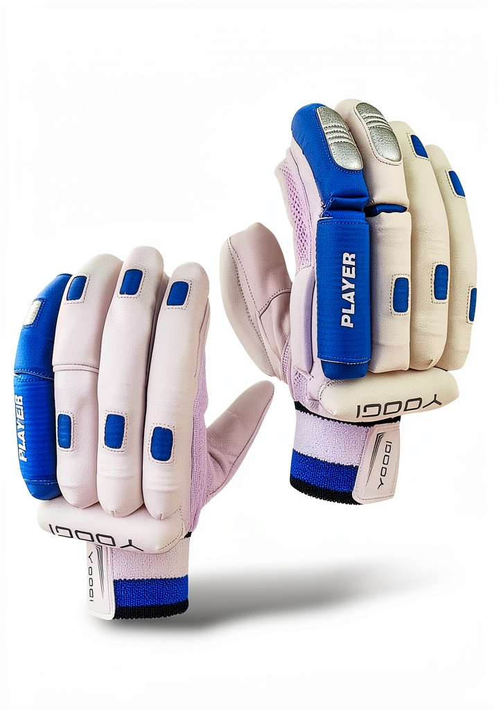 YOOGI Cricket Batting Gloves in white color