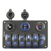 Nilight 6 Gang Rocker Switch Panel Aluminum-0