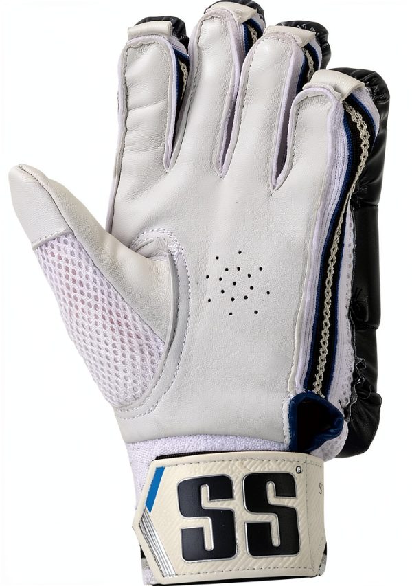 SS Cricket Batting Gloves Navy Right Hand Leather-1