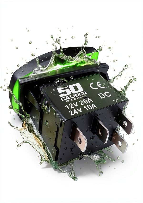 12v Rocker Switch 50 Caliber Racing Automotive Toggle-1
