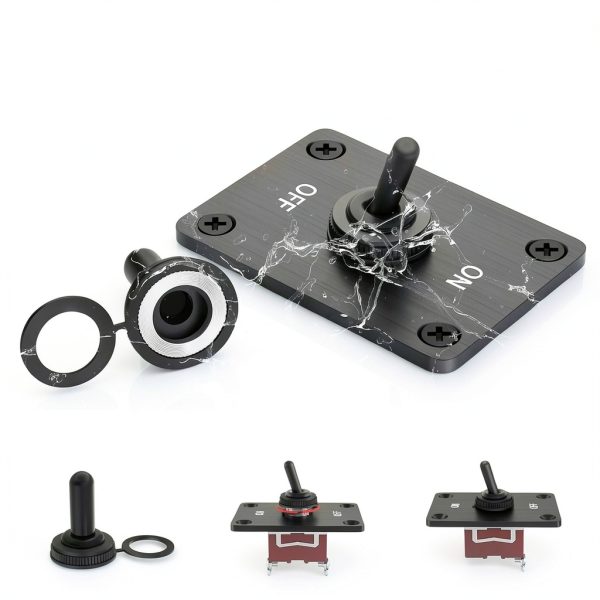RVMARINEPAT 12V Toggle Switch Metal SPST Panel Mount-3