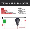 mankk Waterproof Rocker Switch Blue LED-2