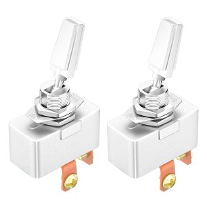 Automotive Toggle Switch Silver Metal SPST-0