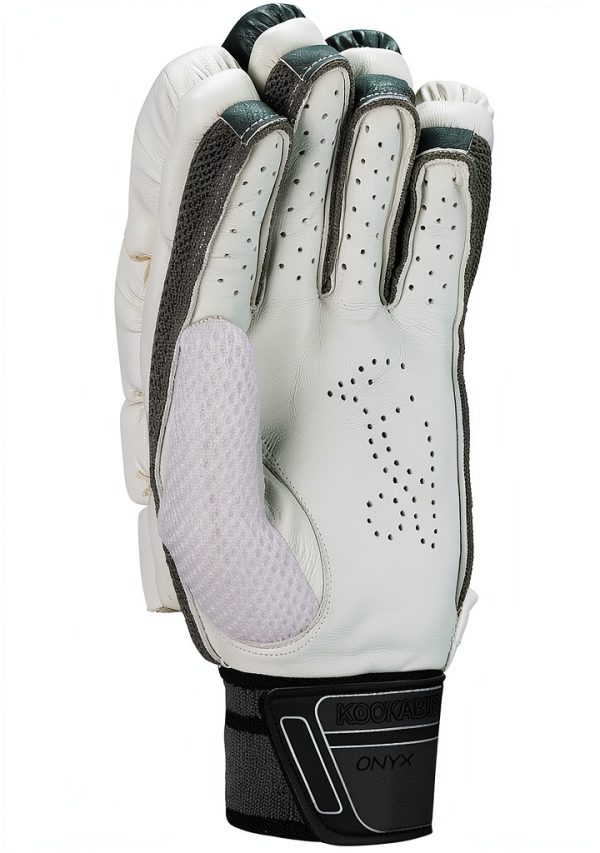 Kookaburra Cricket Batting Gloves Cotton White-Grey-1