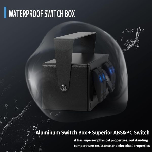 Joinfworld 4 Gang Rocker Switch Box 12V 20A-3