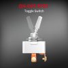 Automotive Toggle Switch Silver Metal SPST-4