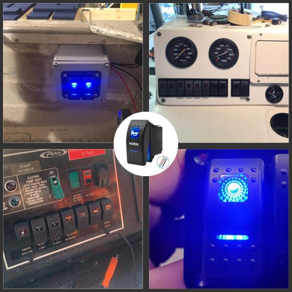 KEING 24V 20A ON-OFF Toggle Switch Blue-5