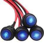 mankk Waterproof Rocker Switch Blue LED-0
