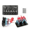 Nilight 6 Gang Rocker Switch Panel Aluminum-4