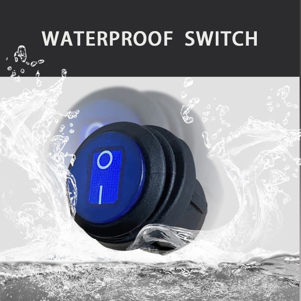 mankk Waterproof Rocker Switch Blue LED-4
