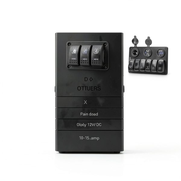 12V 6 Gang Switch Panel Nilight Aluminum Dual USB-6