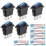 TIANWIDJEW 12V 3-Pin Toggle Switch Blue-0