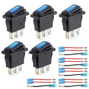 TIANWIDJEW 12V 3-Pin Toggle Switch Blue-0