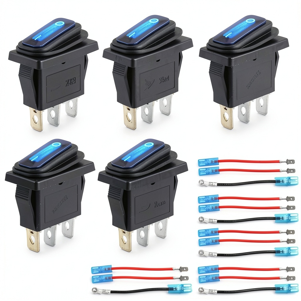 TIANWIDJEW 12V 3-Pin Toggle Switch Blue