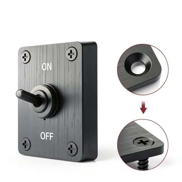 12V Toggle Switch RVMARINEPAT Metal Panel Mount-2