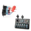 Nilight 6 Gang Rocker Switch Panel Aluminum-7
