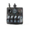 Nilight 6 Gang Rocker Switch Panel Aluminum-6