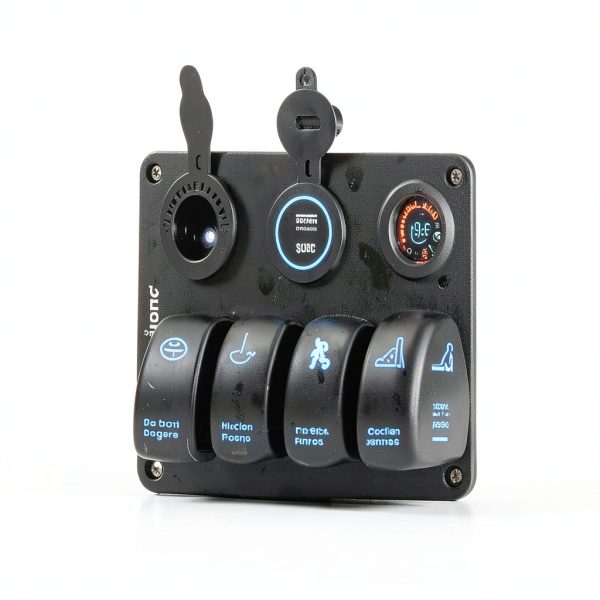 Nilight 6 Gang Rocker Switch Panel Aluminum-6
