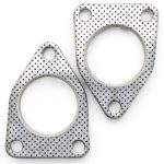 YGQ Stainless Steel D-Shape Exhaust Gasket for Acura TSX & Honda-0