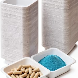 ZIYOS 250 Pack 100ml White Weigh Boats Plastic Square Scale Accessory-0