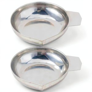 Scale Tray Powder Pans 2pcs Stainless Steel Weighing Dishes PASOLABE-0