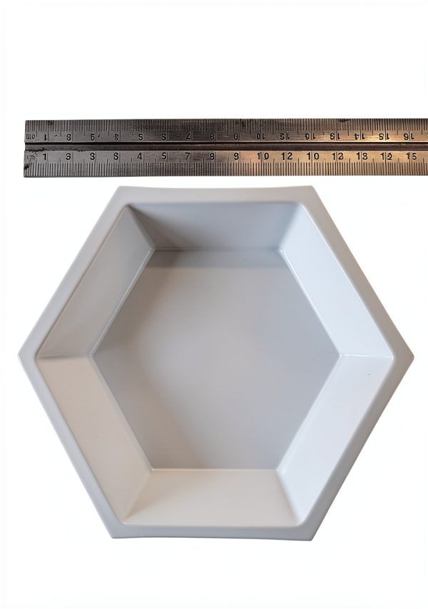 Hexagonal Weighing Boats, W-H102-WA-50, 102mm, Large, White Anti-Static, Pack of 50-1
